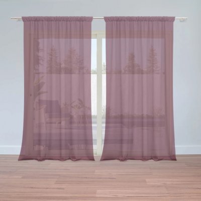 Sablio Záclony Bordó: 2ks 150x250cm – Hledejceny.cz