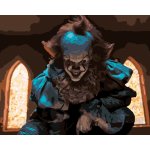 ZUTY Malování podle čísel PENNYWISE V KOSTELE TO Rozměr 40 x 50 cm Rámování bez rámu a bez vypnutí plátna – Sleviste.cz