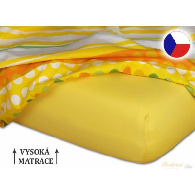 Dadka Jersey prostěradlo tmavě žluté 180x200x25 – Zbozi.Blesk.cz