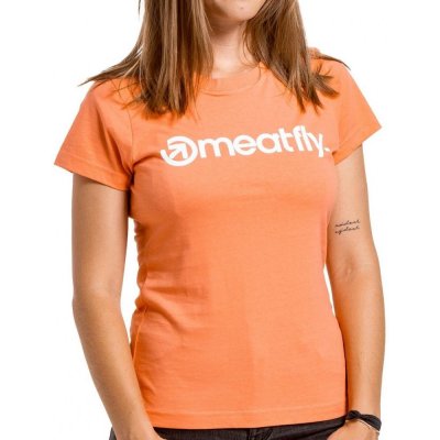 Meatfly Ladies MF Logo T-Shirt 2021 Coral