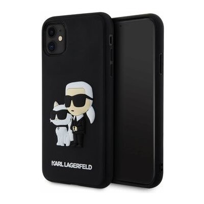 Karl Lagerfeld 3D Rubber Karl and Choupette Apple iPhone 11 černé – Zboží Mobilmania
