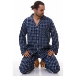 1P0549 pyžamo dlouhé propínací modrá – Zboží Dáma