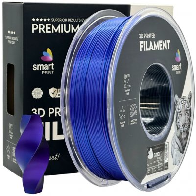 Smart Print Silk PLA Tri color blue purple black 1,75mm 1kg – Zboží Živě