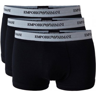 Emporio Armani boxerky Stretch Cotton 3 pack černá – Zboží Mobilmania