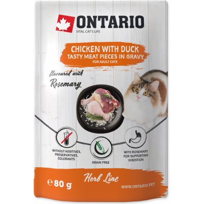 Ontario Herb Cat Chicken with Duck 80 g – Zbozi.Blesk.cz