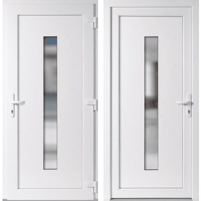 OknaDvereNaMiru.cz Vchodové plastové dveře Hana bílá / bílá pravé otevírání dovnitř 110 x 210 cm – Hledejceny.cz