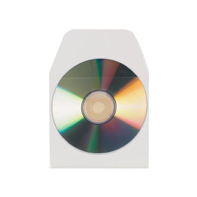 3L OFFICE samolepicí kapsa na CD/DVD, 127 x 127 mm, s chlopní, transparentní [10 ks]