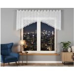 Dekorační oblouková krátká záclona na žabky nebo garnýž JAGODA 80 bílá 250x80 cm MyBestHome – Hledejceny.cz