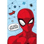 Jerry Fabrics Červeno modrá dětská deka z mikroplyše Spiderman