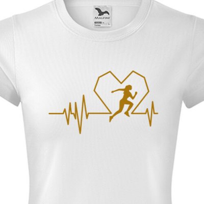 Sportovní tričko Tlukot srdce běžkyně dámské – Zboží Dáma