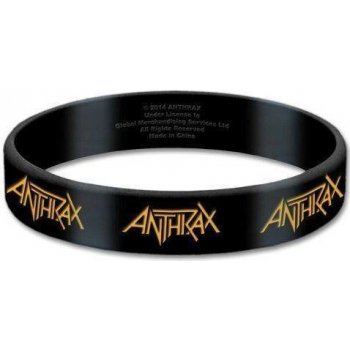 Rock Off Anthrax Gummy Wristband Logo
