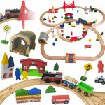 KINDERPLAY dřevěná dráha s vláčkem GS0010 – Zboží Dáma