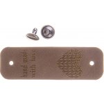 Nášivka HAND MADE 60x20mm Varianta: béžová – Zboží Dáma