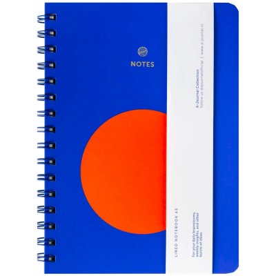 A-JOURNAL collection Linkovaný zápisník v kroužkové vazbě Blue / Orange A5, modrá
