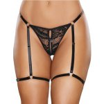 Allure Say it with Garters Lace Thong Black – Zboží Dáma