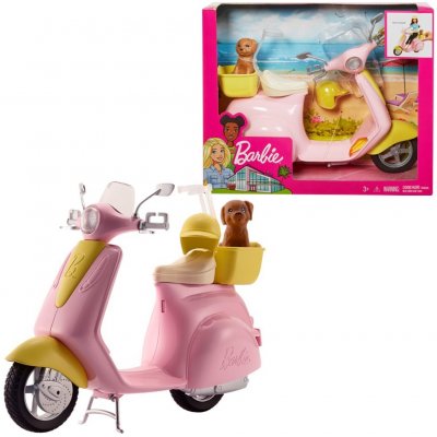 MATTEL Barbie Skútr pro panenku set s helmou a pejsem v krabici 25frp