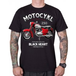 Black Heart Motocykl Panelka černá