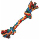 Hračka pro psy Dog Fantasy Uzel bavlněný barevný 2 knoty 20 cm