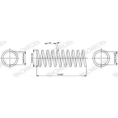 Pružina tlumiče pérování MONROE (MOSP0387, MO SP0387), přední - LADA NIVA (2121) | Zboží Auto