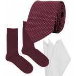 Kravatová sada vínové puntíky – Zboží Dáma