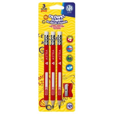 Astra tužka na nácvik psaní Jumbo 3 ks 135699 – Zboží Živě