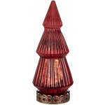 Červený skleněný dekorační svítící stromek LED Tree Ø 7*16 cm Clayre & Eef – Hledejceny.cz