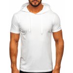 Bolf pánské tričko s kapucí 8T89 bílé – Zboží Mobilmania