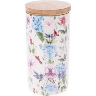 Flower Garden Porcelánová dóza s bambusovým víkem 500 ml