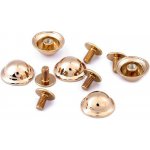 Ozdobný šroubovací nýt / nožičky na kabelky Ø13 mm - růžové zlato (20 pár) – Zboží Dáma