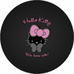 Jedlý papír Hello Kitty s mašlí na černém pozadí 19,5 cm - Pictu Hap – Hledejceny.cz