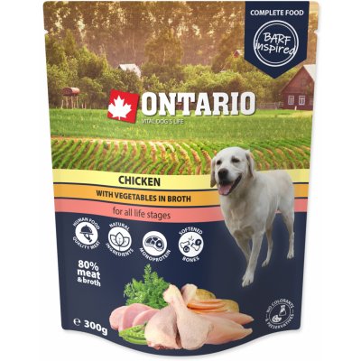 Ontario Dog Chicken with Vegetable in Broth 300 g – Zboží Mobilmania