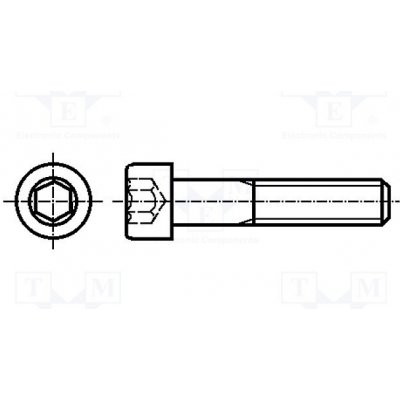 KRAFTBERG M6X16/D912-A2 Šroub; M6x16; 1; Hlava: válcová; imbus; HEX 5mm; DIN 912; ISO 4762