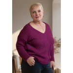 Italy fashion Elegantní svetr MOHAN hořčicová – Zboží Mobilmania