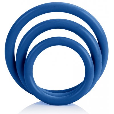 CalExotics Tri Rings Blue - Sada pružných erekčních kroužků Modrá – Zbozi.Blesk.cz