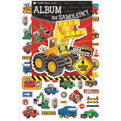 45 samolepek a album na samolepky stavební stroje – Sleviste.cz