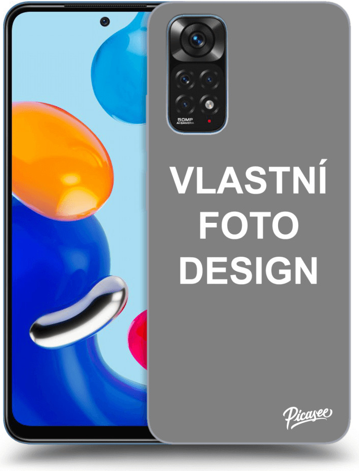 Pouzdro Picasee silikonové Xiaomi Redmi Note 11 - Vlastní design/motiv černé