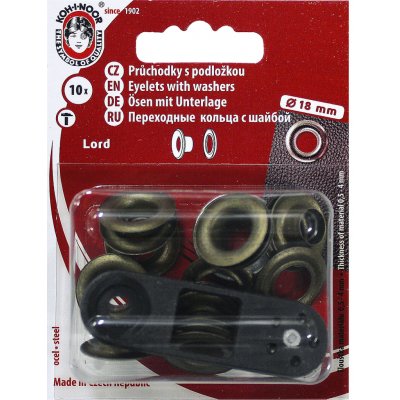 KOH-I-NOOR Průchodky s podložkou 18mm staromosaz bal. 10ks – Sleviste.cz