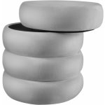 Tectake 405358 taburet altu, polstrovaný, úložný prostor - šedý sametový vzhled – Hledejceny.cz