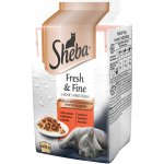 Sheba Fresh & Fine Hovězí a Kuřecí ve šťávě 6 x 50 g – Zboží Mobilmania