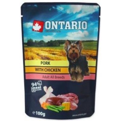 Ontario Adult Pork with Chicken in Broth 10 x 100 g – Sleviste.cz