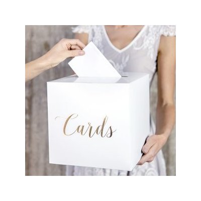 Krabice na přání s nápisem zlatý Cards – Zboží Mobilmania
