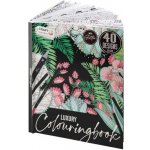 Craft ID CR1140 třpytivé antistresové omalovánky květiny – Zboží Mobilmania
