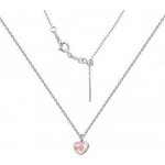Nubis Stříbrný náhrdelník se srdcem crystals from Swarovski® NB 0204-RO – Hledejceny.cz