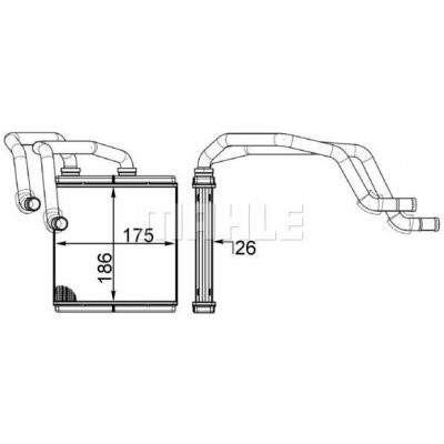 MAHLE Výměník tepla vnitřního vytápění MAO AH 255 000S – Zboží Mobilmania