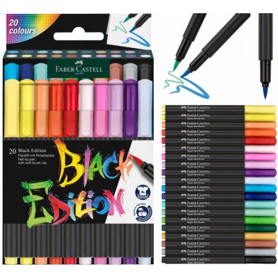 Faber-Castell 116452 fixy Black Edition Brush 20 ks – Hledejceny.cz
