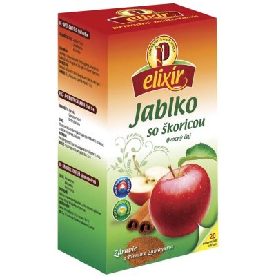 Agrokarpaty elixír JABLKO se skořicí ovocno bylinný čaj 20 x 1,5 g – Zbozi.Blesk.cz