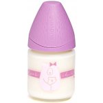 Suavinex Meaningful Life láhev skleněná anatomická savička fialová méďa 110ml – Zboží Mobilmania