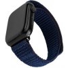 Řemínek k chytrým hodinkám FIXED Nylon Sporty Strap nylonový řemínek pro Apple Watch 42 / 44 / 45mm tmavě modrý FIXNST2-434-DBL