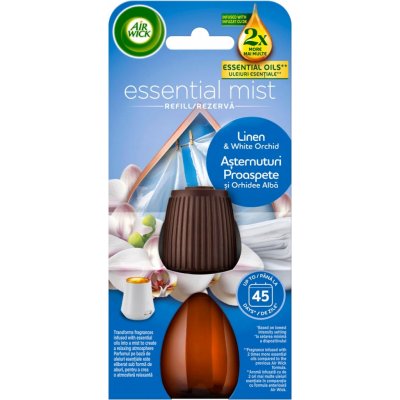 Air Wick Essential Mist Aroma difuzér náhradní náplň prádlo a bílá orchidej 20 ml – Zboží Dáma