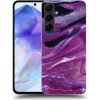 Pouzdro a kryt na mobilní telefon Samsung Picasee silikonové Samsung Galaxy A55 5G Purple glitter čiré